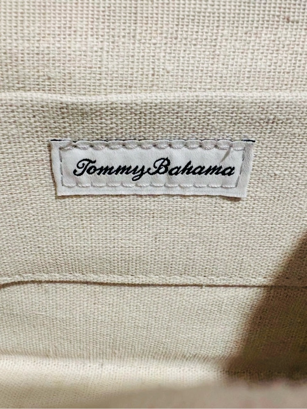 NWT Tommy Bahama Woven Natural Raffia Bamboo Handle Satchel Crossbody Bag - Picture 9 of 15